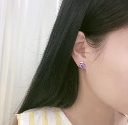 Anting-anting Rekaan Unik Anggur Cantik 925 Sterling Silver Anting-anting Permata bersalut emas