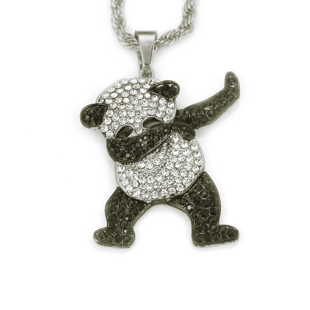 Loket Kalung Panda Rock Comel Hip Hop