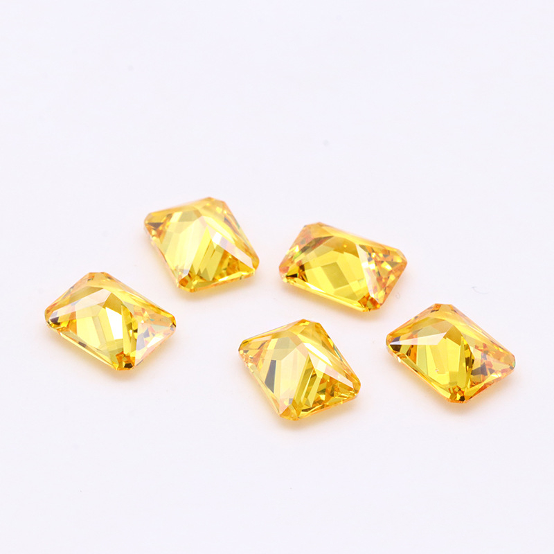 Kuning Keemasan Terang 3A Cubic Zirconia dengan Kualiti Tinggi