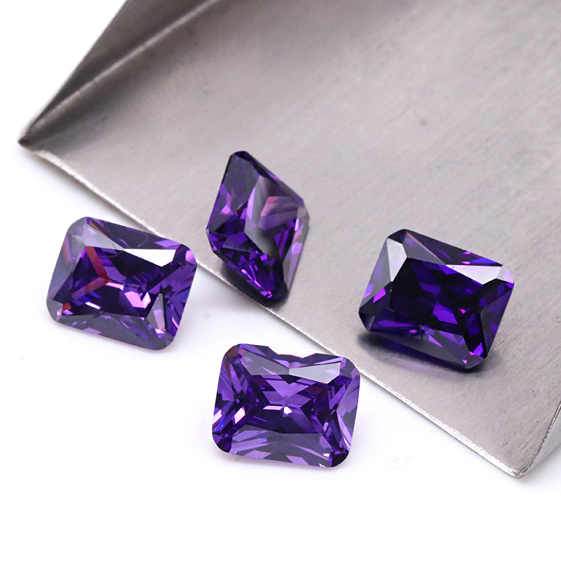 Mysterious Dark Purple 3A VVS Brilliant Cubic Zirconia untuk Pembuatan Barang Kemas