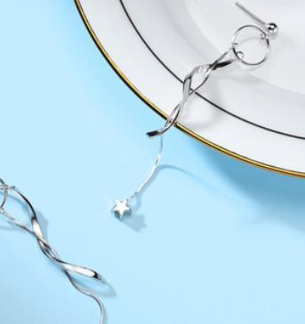 Anting-anting Wanita Bersalut Emas 925 Sterling Silver Rekaan Unik