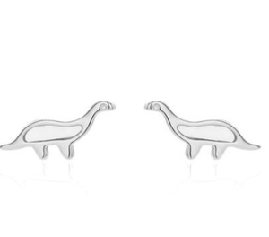 Subang Comel Bersalut Emas Siri Dinosaur 925 Sterling Silver