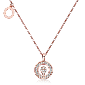 Siri abjad O Lovely Rose Gold Kalung