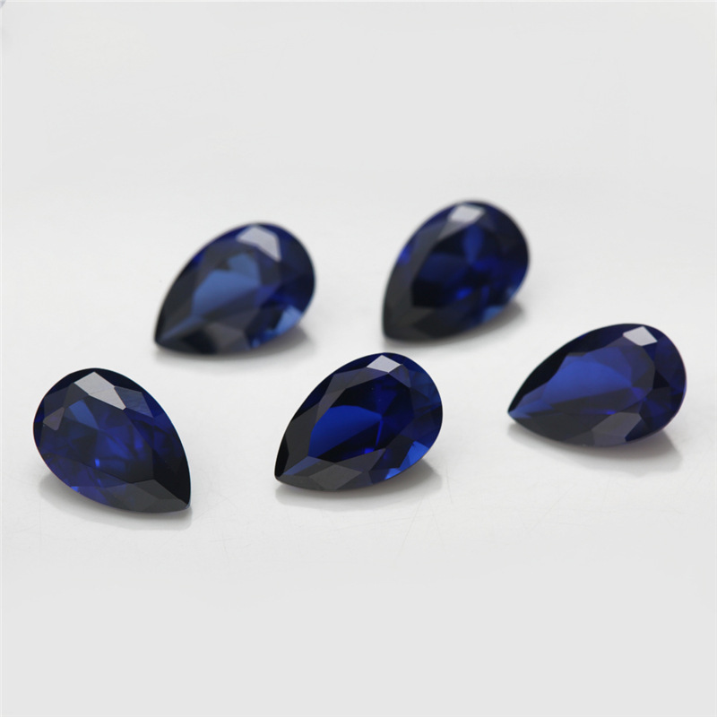 VVS Pear Cut Sapphire 3EX Kilang Borong Korundum Biru