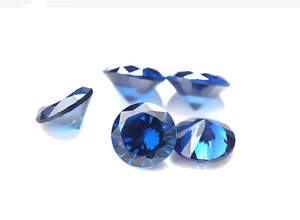 4.0-5.0mm Berkualiti Tinggi DEF Round Brilliant Cut Blue Moissanite untuk Membuat Barang Kemas