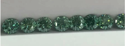 12.0-13.0mm Hijau Berkualiti Tinggi DEF Round Brilliant Cut Moissanite untuk Membuat Barang Kemas