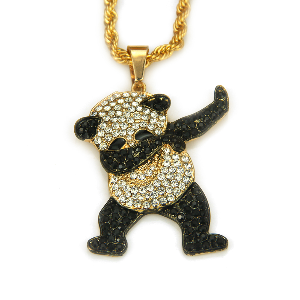 Loket Kalung Panda Rock Comel Hip Hop