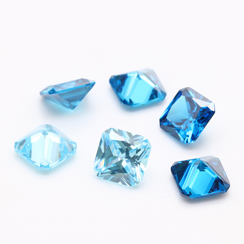 Kilang Borong 3A Permata Tiruan Blue Cubic Zirconia