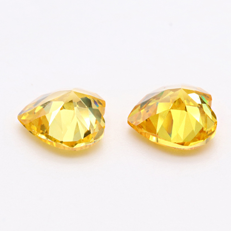 Jualan Terus Kilang 3A Berkualiti Tinggi 3EX Yellow Cubic Zirconia