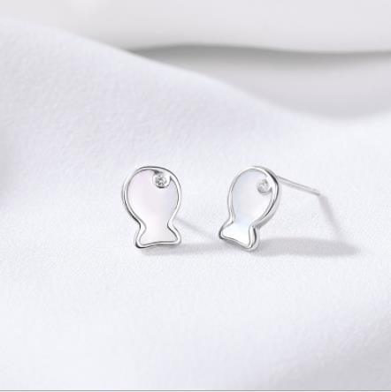 S925 Pure Earrings Versi Korea Simple OF The Trend Ins Wind Doll Berbentuk Subang