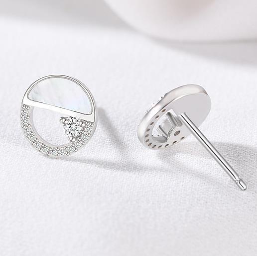 Anting-anting Comel Wanita Bersalut Perak 925 Sterling Bunga Tingkap