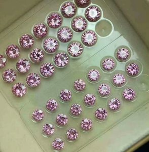 7.0-8.0mm Merah Jambu Berkualiti Tinggi DEF Pusingan Brilliant Cut Moissanite untuk Pembuatan Barang Kemas