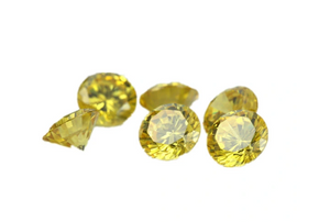 4.0-5.0mm Kuning Berkualiti Tinggi DEF Round Brilliant Cut Moissanite untuk Membuat Barang Kemas