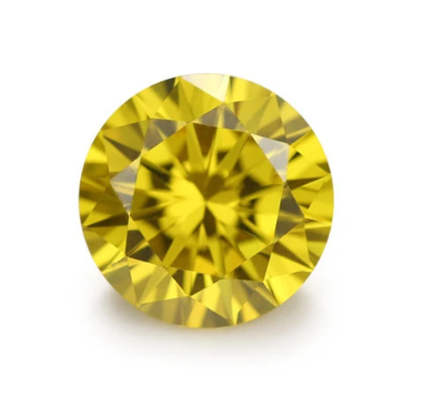 7.0-8.0mm Kuning Berkualiti Tinggi DEF Round Brilliant Cut Moissanite untuk Pembuatan Barang Kemas