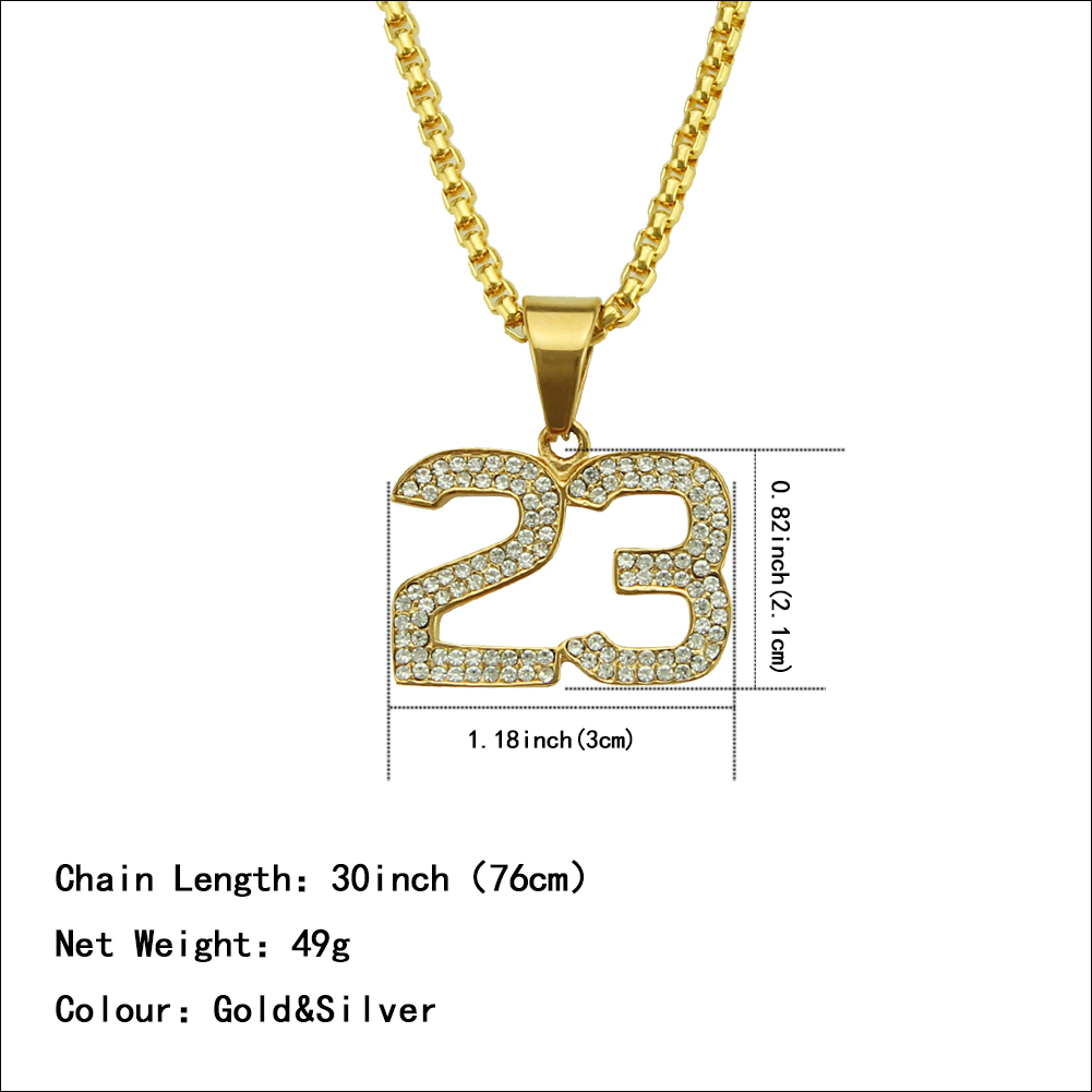 Kalung Loket Nombor 23 Hip Hop