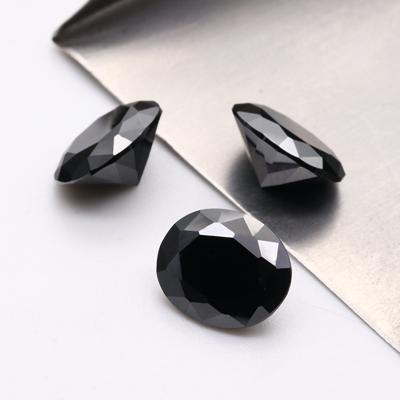 VVS Black 5A Oval Cubic Zirconia