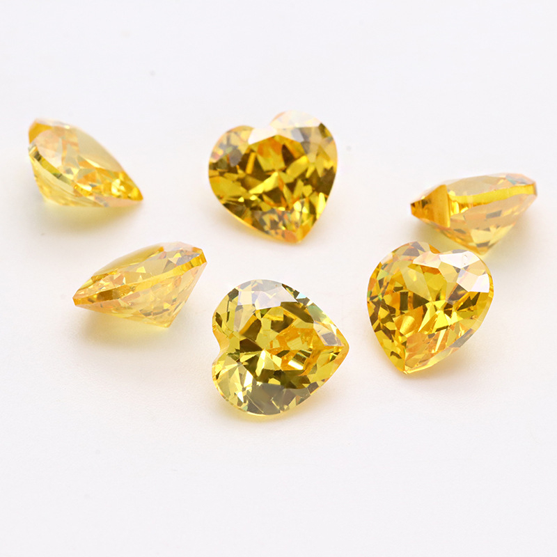 Jualan Terus Kilang 3A Berkualiti Tinggi 3EX Yellow Cubic Zirconia