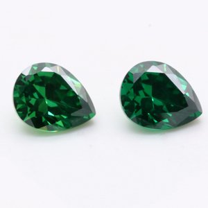 Berkualiti Tinggi 3A Green Pear Berbentuk VVS Cubic Zirconia