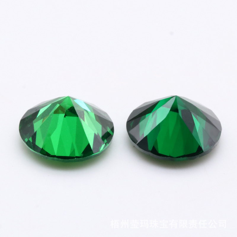 Harga Kilang 3EX Green VVS Round Cubic Zirconia