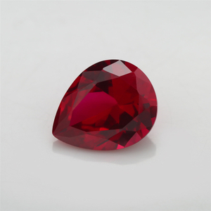 8# Pear Red Corundum Ratnapura Gem Borong Cincin Muka Batu Utama