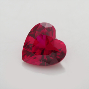 7# Heart Red Corundum Tiruan Ruby Synthetic Corundum Borong