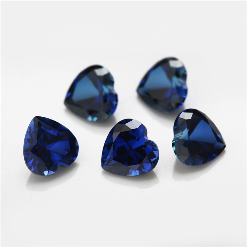 VVS Heart Shaped Sapphire 3EX Kilang Borong Korundum Biru