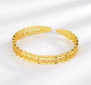 Gelang Gelang Syiling Sebenar 24K Loyang