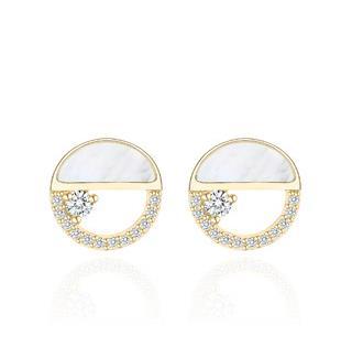 Anting-anting Comel Wanita Bersalut Perak 925 Sterling Bunga Tingkap