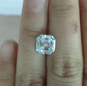 8.0mm 3EX DEF Color Factory Harga Borong Berkualiti Tinggi VVS Asscher Moissanite Synthetic Moissanite