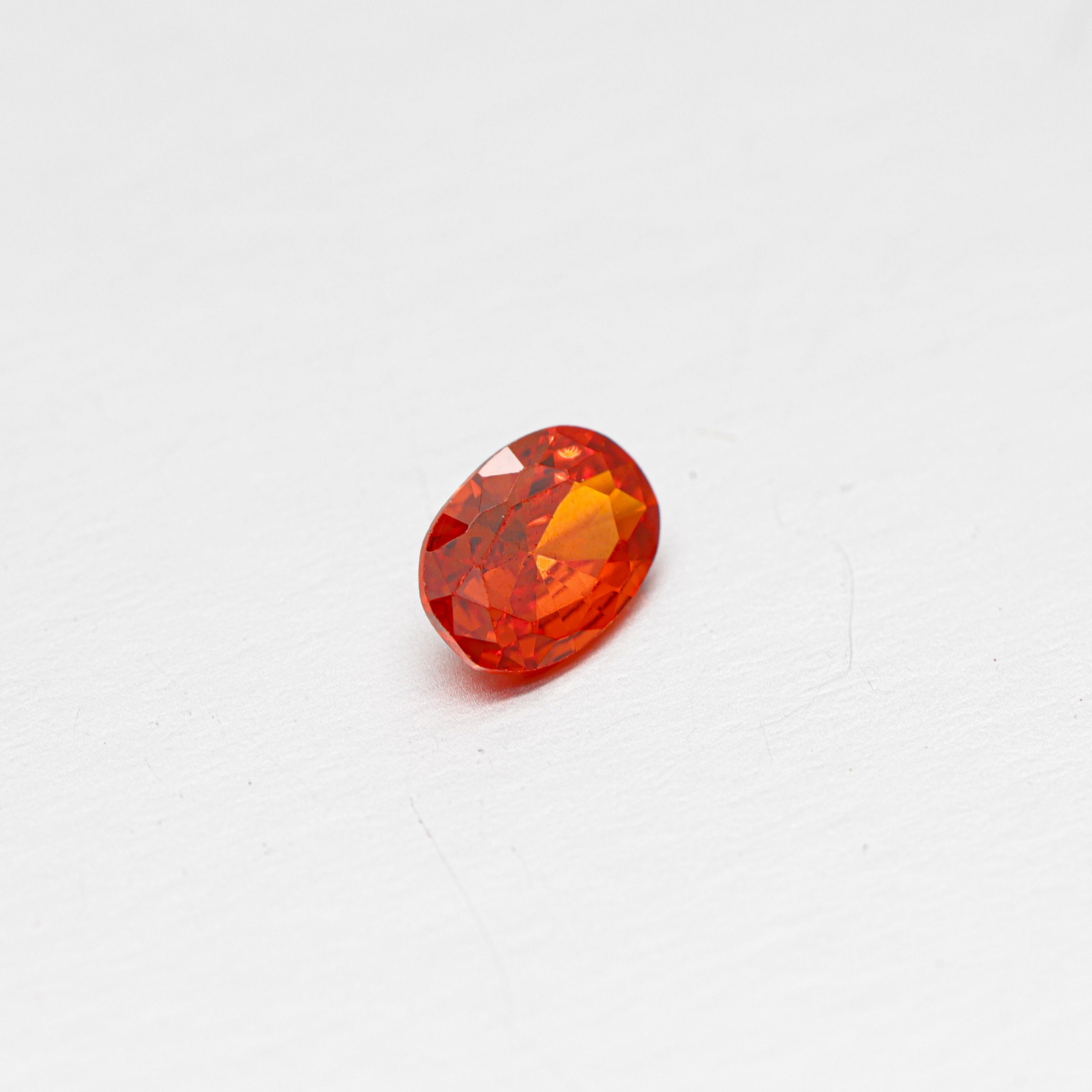 Orange Oval Cut Kilang Boleh Disesuaikan Harga Borong Cubic Zirconia