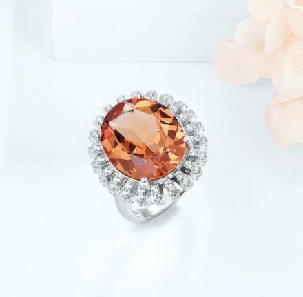 Cincin Kluster untuk Wanita Padat 925 Sterling Perak Dicipta Perubahan Warna Cincin Potongan Bujur 