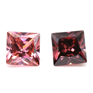 Kilang Borong 3EX Light Carmine VVS Princess Cubic Zirconia