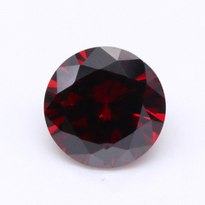 Garnet Red Cubic Zirconia Round Section Batu Padanan