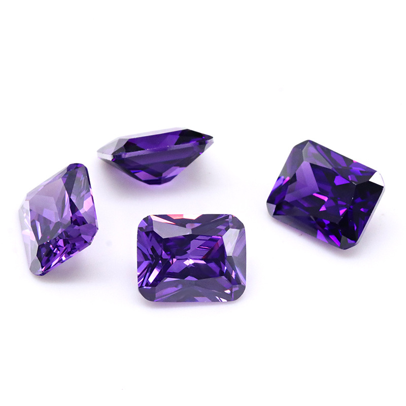 Mysterious Dark Purple 3A VVS Brilliant Cubic Zirconia untuk Pembuatan Barang Kemas