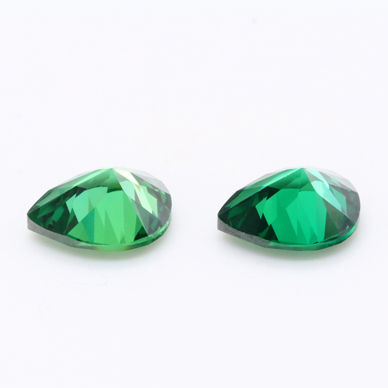 Berkualiti Tinggi 3A Green Pear Berbentuk VVS Cubic Zirconia