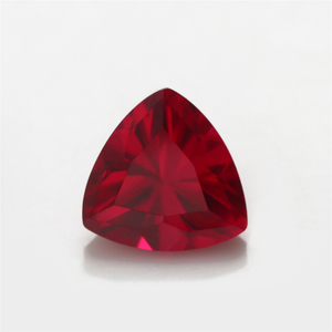 8 # Aksesori Cincin Delima Tiruan Segitiga Lemak Corundum Merah