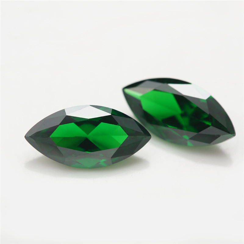 5A Custom Green Manufacturer Borong Marquis Cubic Zirconia untuk Barang Kemas